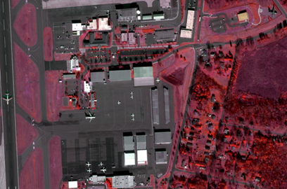 Farbige WorldView-2-Szene in Infrarot Farbige WorldView-2-Szene in Infrarot