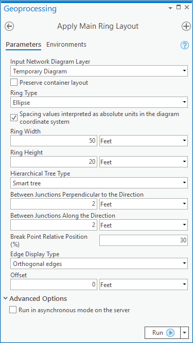Parameter für "Hauptring-Layout anwenden" Parameter für "Hauptring-Layout anwenden"