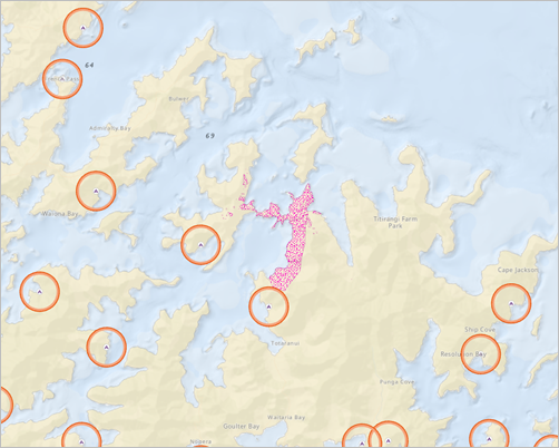 Karte mit Ausgabe-Layer aus dem Modell Karte mit Ausgabe-Layer aus dem Modell