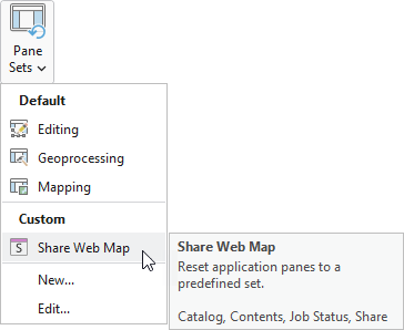 Dropdown-Menü für Bereich-Sets und ScreenTip zu benutzerdefiniertem Bereich-Set Dropdown-Menü für Bereich-Sets und ScreenTip zu benutzerdefiniertem Bereich-Set