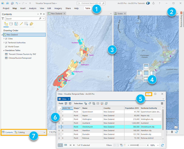 ArcGIS Pro-Bedienoberfläche mit Anpassungen ArcGIS Pro-Bedienoberfläche mit Anpassungen