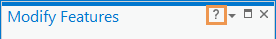 Fragezeichen-Schaltfläche im Bereich "Features ändern" Fragezeichen-Schaltfläche im Bereich "Features ändern"
