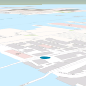 Drapiertes 2D-Symbol in Bildschirmeinheiten bei längerer Betrachtungsentfernung Drapiertes 2D-Symbol in Bildschirmeinheiten bei längerer Betrachtungsentfernung