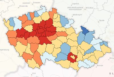Beispiel für eine Symbolisierung mit abgestuften Farben Beispiel für eine Symbolisierung mit abgestuften Farben