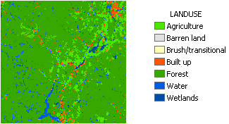 Landbedeckungs-Raster als Eingabe Landbedeckungs-Raster als Eingabe