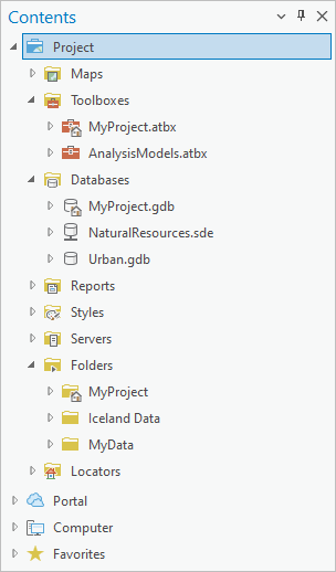 Elementverbindungen im Bereich "Inhalt" einer Katalogansicht Elementverbindungen im Bereich "Inhalt" einer Katalogansicht