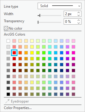 Farbpalette mit "Mars-Rot" (Zeile 3, Spalte 2)