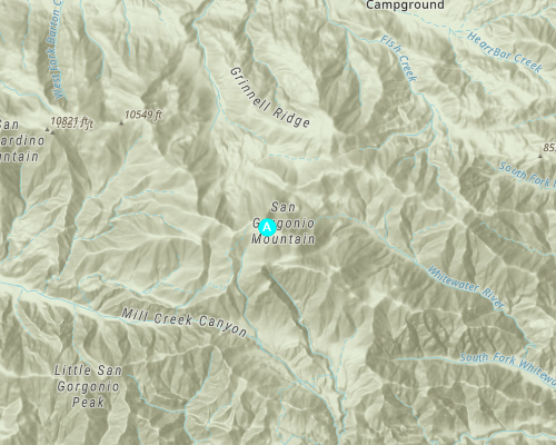 San Gorgonio Mountain mit Marker