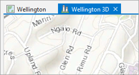 Registerkarte der Ansicht "Wellington 3D"