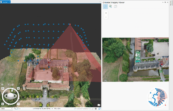 Ein Oriented Imagery-Layer in einer 3D-Szene