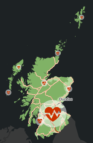 Karte von Schottland