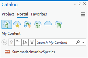 Registerkarte "Portal" im Bereich "Katalog" mit dem Web-Werkzeug in "Eigene Inhalte"