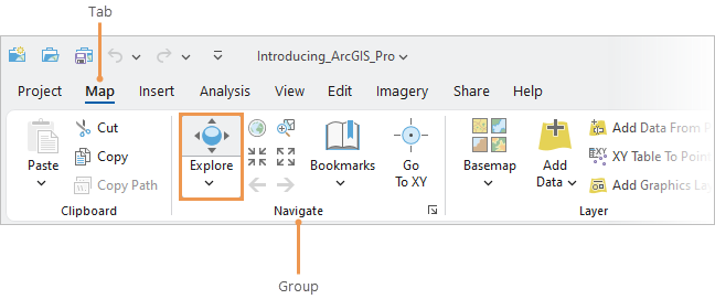 ArcGIS Pro-Menüband