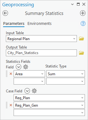 Werkzeug "Summenstatistik"