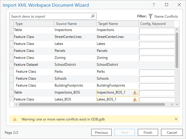 XML-Workspace-Dokument importieren (Seite 1 von 2)