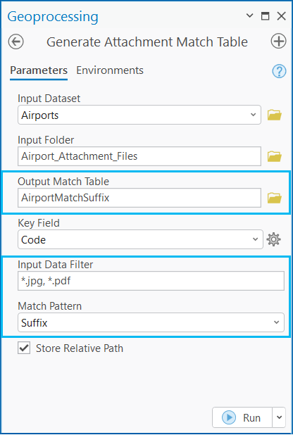 Parameter "Eingabedatenfilter" auf *.jpg und *.pdf und Musterabgleich auf "Suffix" festgelegt