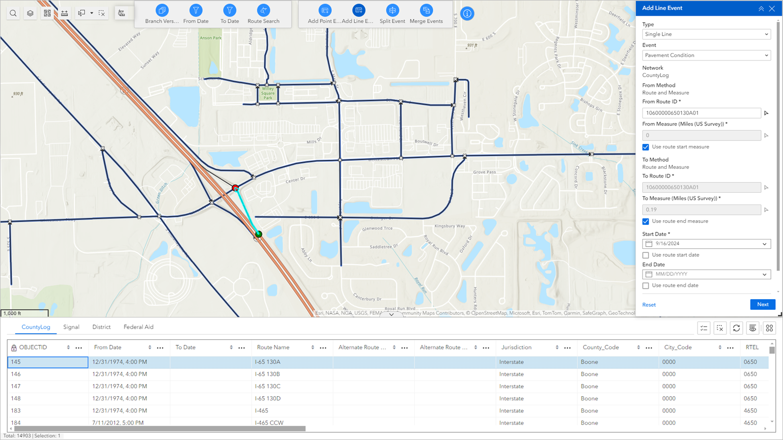 Location Referencing-Widgets in ArcGIS Experience Builder