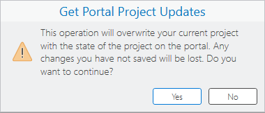 Prompt "Portalprojektaktualisierungen abrufen"