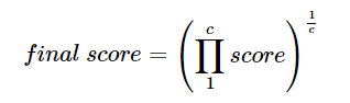 Geometrischer Mittelwert (Kombinationsmethode)