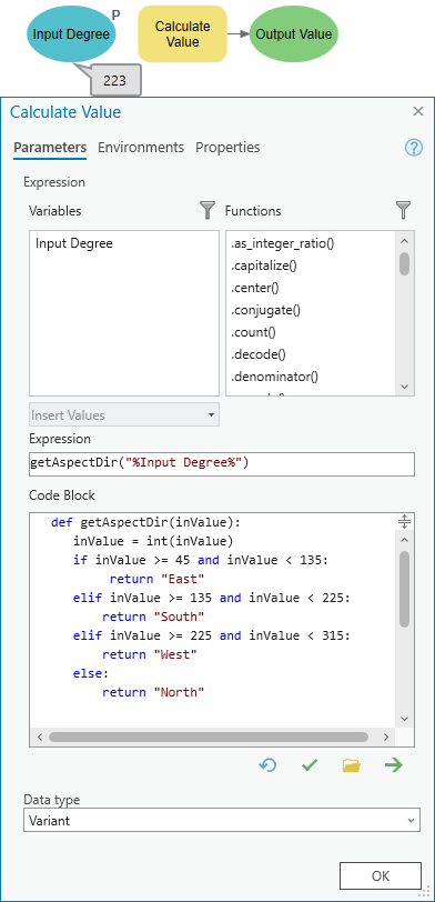 Definieren von Funktionen im Codeblock