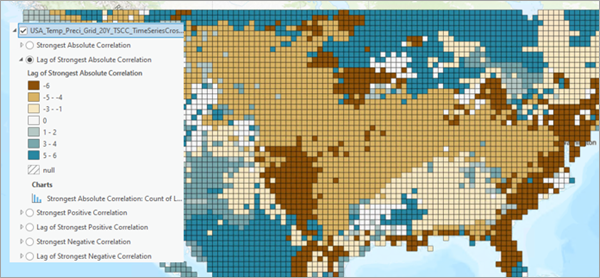 Layer der Zeitverzögerung der stärksten absoluten Korrelation