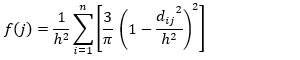 Auf der Quartic-Kernel-Funktion basierende Kernel-Funktion