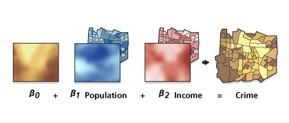 Abbildung des Werkzeugs "Geographisch gewichtete Regression"