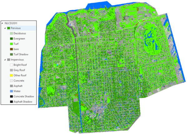 Image segmentation and classification functionality displayed in a map