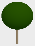 Orange tree symbol in the 3D Vegetation - Thematic style