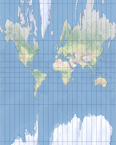 Perspective cylindrical projection example