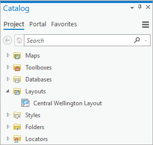 Catalog pane