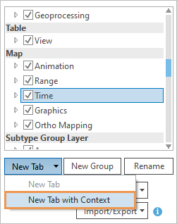 A new contextual tab added to the list of ribbon tabs