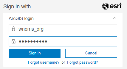 arcgis sign in