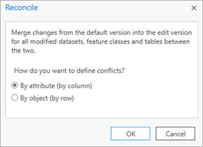 Define conflicts by attribute (by column) for branch versioned data