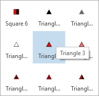 Triangle 3 selected in the symbol gallery
