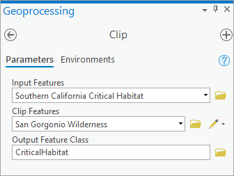Clip tool settings
