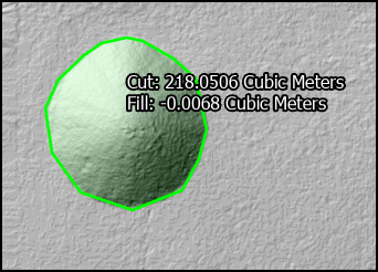 Cut and fill volume measurements