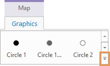 Symbol gallery on contextual Graphics tab