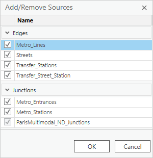 Add or Remove Sources dialog box