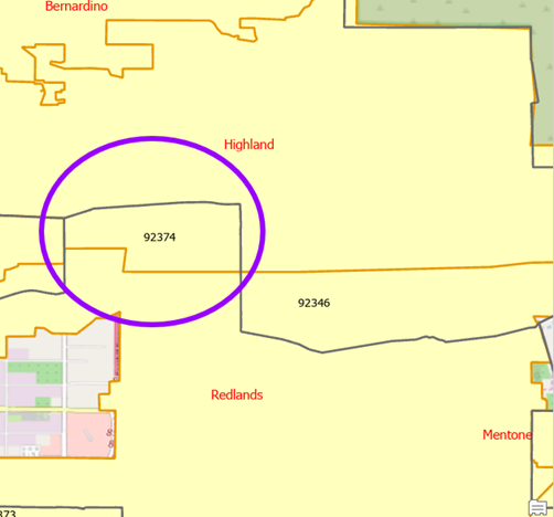 Map of city and postal boundaries and where they intersect