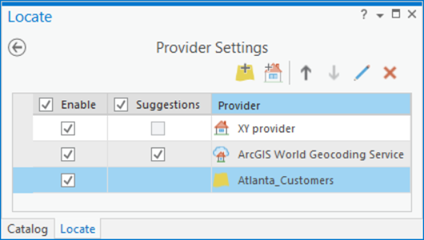 Layer added to Locate Providers list