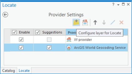 Add layer to Locate Providers list