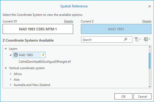 Export Raster Spatial Reference dialog box