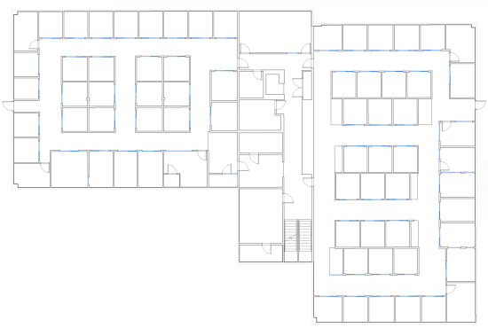 Details showing wall and door locations