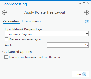 Apply Rotate Tree Layout parameters