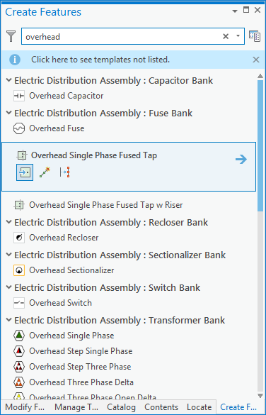 Create Features pane