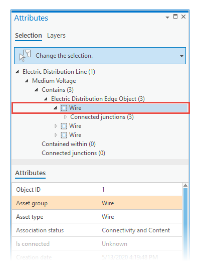 Attributes pane