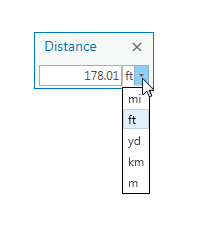 Distance dialog box