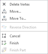 Vertex context menu