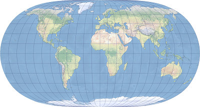 An example of the Natural Earth II projection